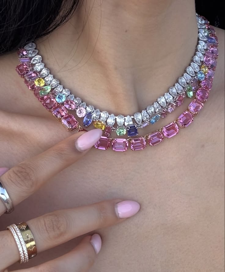 Multicolored crystal jewelry